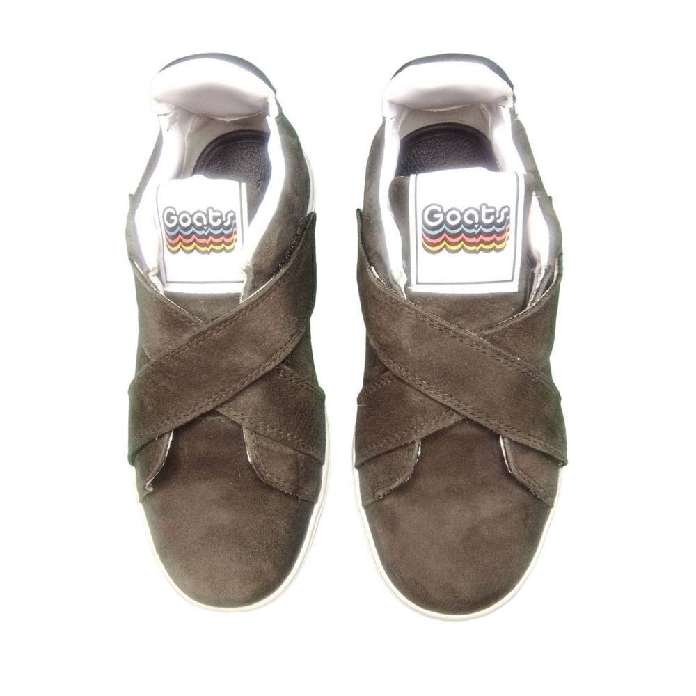 Goats Kids Girls Hook-and-Loop Platform Shoes Sneakers Brown Suede Size 2.5